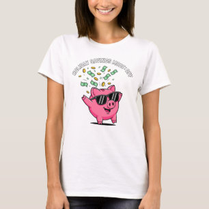 Camiseta Modo de Economia de Férias: DESLIGADO – Porco de N