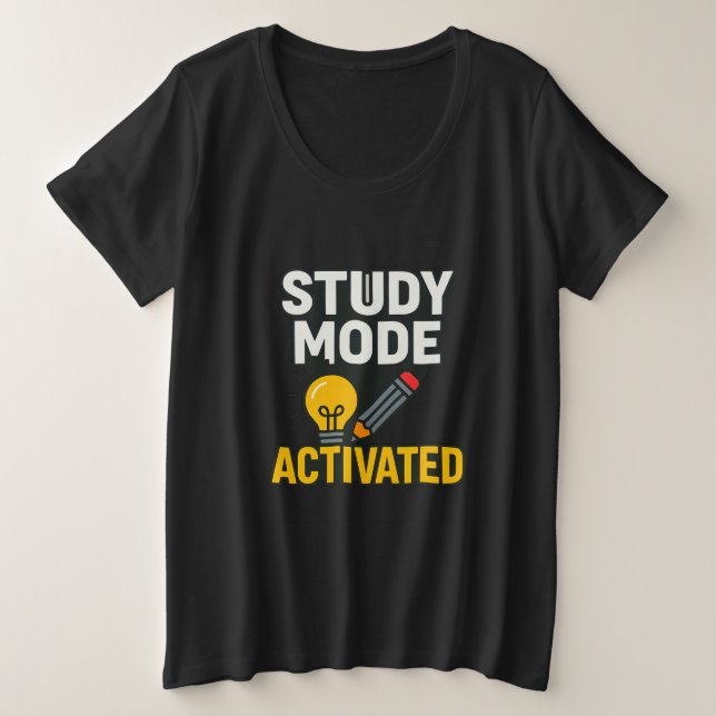 Camiseta Modo de Estudo Ativado • Aluno e Professor  (Frente do Design)