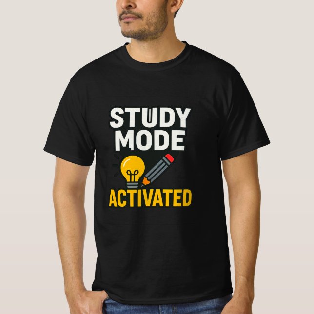 Camiseta Modo de Estudo Ativado • Aluno e Professor  (Frente)