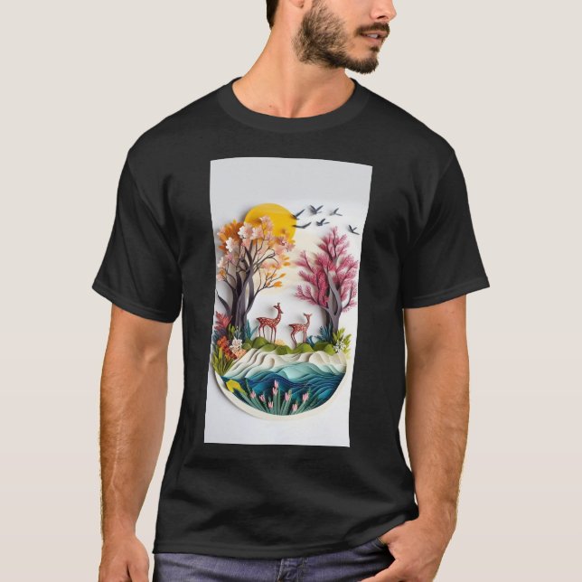 Camiseta modo de exibição Natureza da Floresta (Frente)