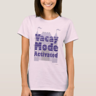 Camiseta Modo de Férias Ativado Design do Castelo de Tema
