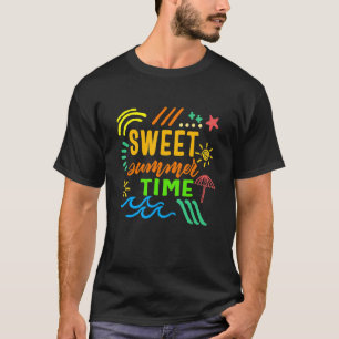 Camiseta Modo de Férias da Família Horária de Verão Sweet B