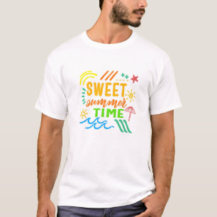 Camiseta Modo de Férias da Família Horária de Verão Sweet B