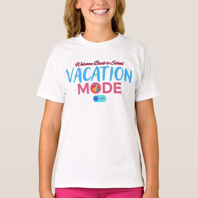Camiseta modo de férias de (Frente)