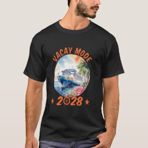Camiseta Modo de Férias de Cruzeiro em Família 2028 Equipe 