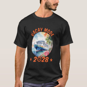 Camiseta Modo de Férias de Cruzeiro em Família 2028 Equipe 