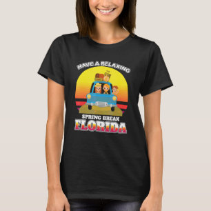 Camiseta Modo de Férias de Viagem de Carro de Break na Flór