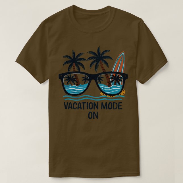 Camiseta modo de férias em 2 (Frente do Design)