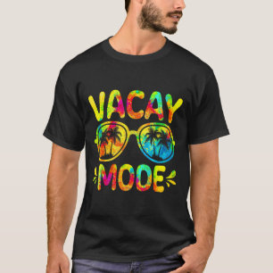 Camiseta Modo de Férias Engraçado Óculos de Sol Férias Verã