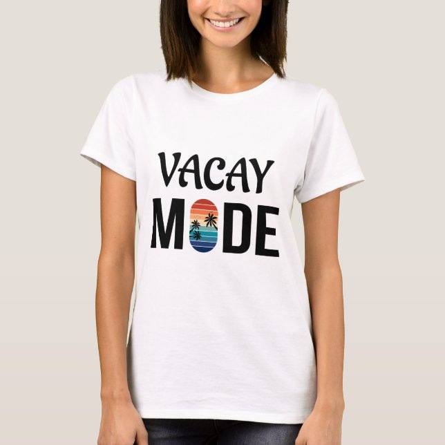 Camiseta Modo de Férias, Férias de Verão (Frente)