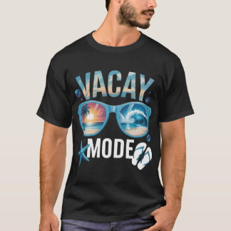 Camiseta Modo de Férias Férias na Praia Verão Cruzeiro Fuga