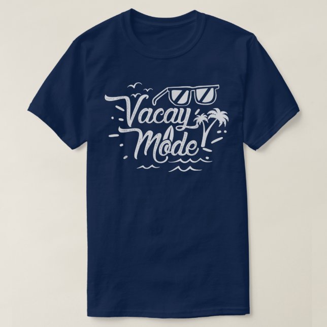 Camiseta Modo de Férias Férias Relaxe e Beachlife (Frente do Design)