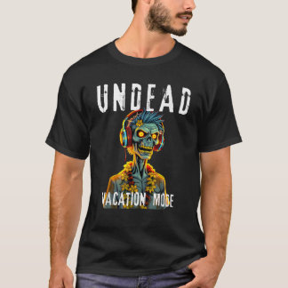 Camiseta Modo de Férias Mortas Zombie Summer Beach Party Ha