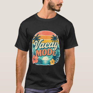 Camiseta Modo de férias mulheres férias tropicais de praia