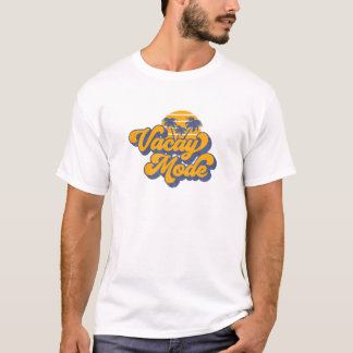 Camiseta Modo de Férias: Viagem de Férias Retro Engraçada