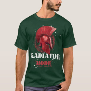 Camiseta Modo de Gladiador Spartan Helmet Red Workout Motiv