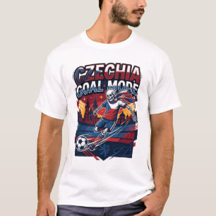 Camiseta Modo de Gol da República Tcheca Esqueleto Striker