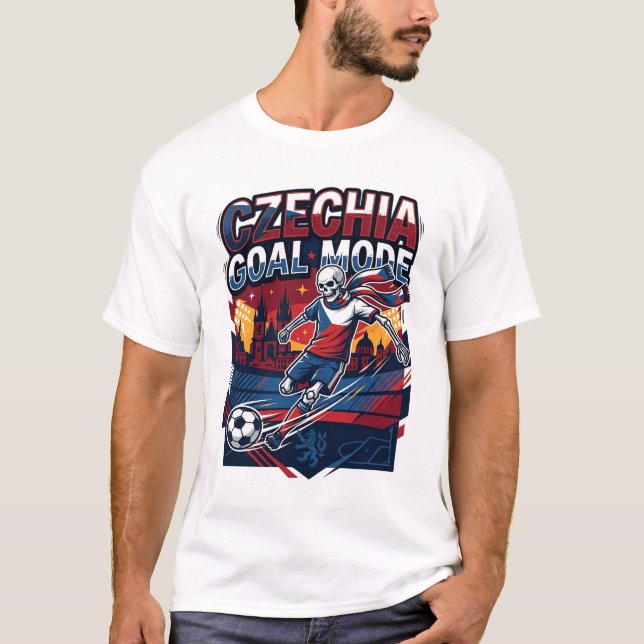 Camiseta Modo de Gol da República Tcheca Esqueleto Striker  (Frente)
