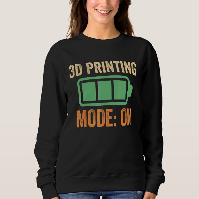 Camiseta Modo de Impressão 3D no Design de Bateria (Frente)