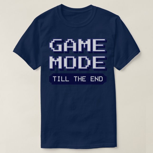 Camiseta Modo de jogo até o jogo acima do jogo do game game (Frente do Design)