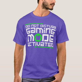Camiseta Modo de Jogo Ativado Amigo de Vídeo Game
