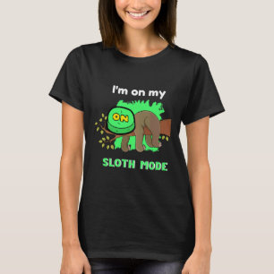 Camiseta Modo De Lama Preguiçoso E Engraçado Ligado