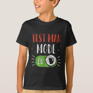 Camiseta Modo de Melhor Homem na Festa da Equipe do Noivo S