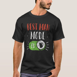Camiseta Modo de Melhor Homem na Festa da Equipe do Noivo S