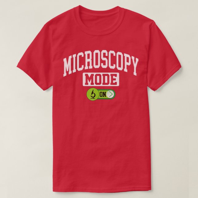 Camiseta Modo de microscopia no microscópio Citologista Mic (Frente do Design)