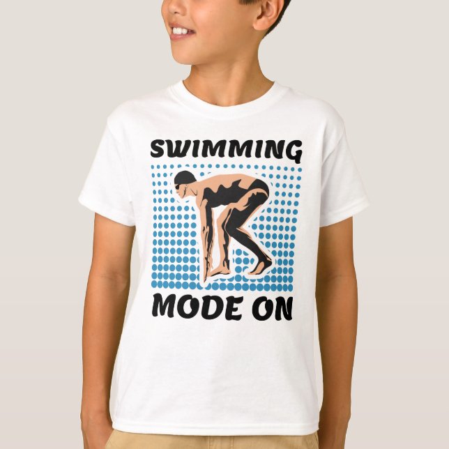 Camiseta Modo de Nadação ativado - Piscina (Frente)