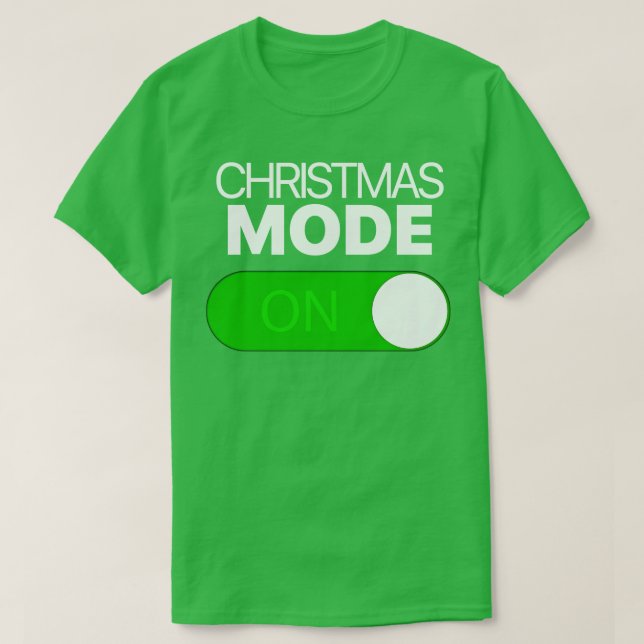 Camiseta Modo de Natal Ativado Alternar Iphone Android (Frente do Design)