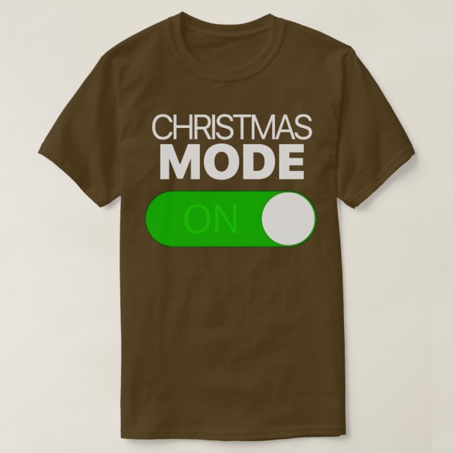 Camiseta Modo de Natal Ativado Alternar Iphone Android (Frente do Design)