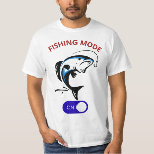 Camiseta Modo De Pesca Ativado - Design do Pescarista Engra
