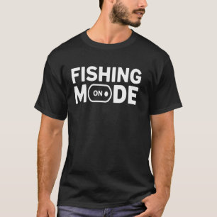 Camiseta Modo de Pesca Ligado Presente de Pesca do Pescador
