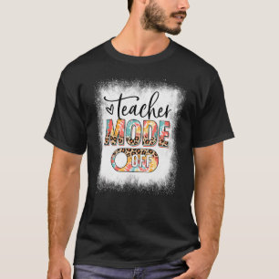 Camiseta Modo De Professora Branqueado Fora De Leopardo E T