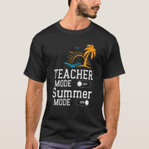 Camiseta Modo De Professora Em Modo De Verão Feliz Em Profe