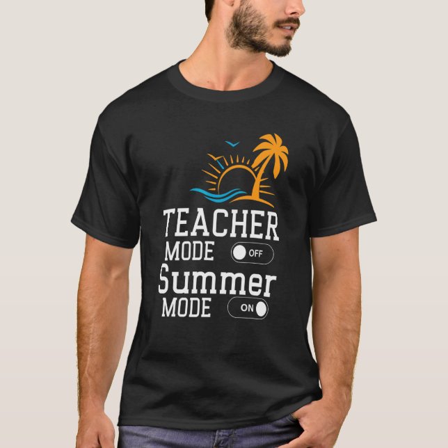 Camiseta Modo De Professora Em Modo De Verão Feliz Em Profe (Frente)