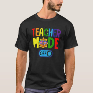 Camiseta Modo de Professora Férias De Verão Em Professores