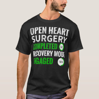 Camiseta Modo de recuperação de cirurgia cardíaca aberta co