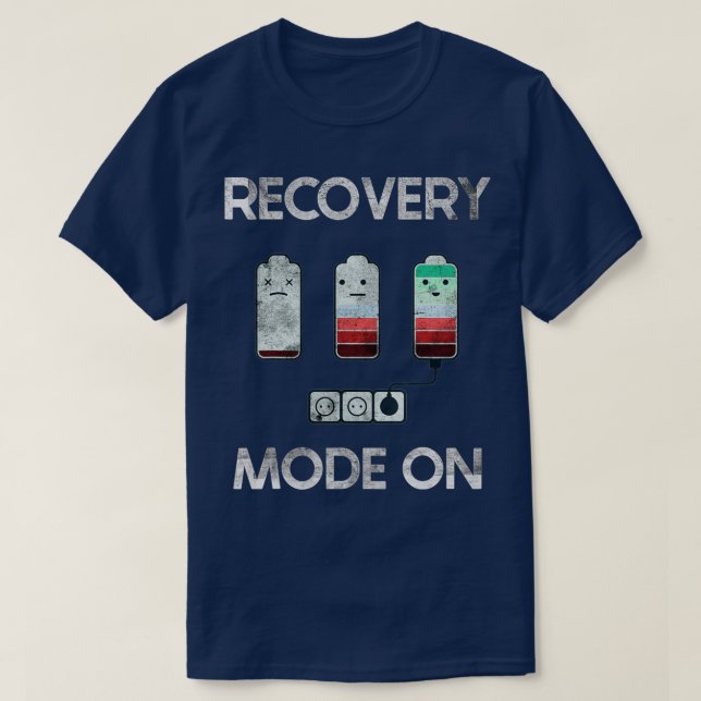 Camiseta Modo De Recuperação Em Engraçado Obtenha Ferimento (Frente do Design)