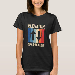 Camiseta Modo de Reparo de Elevador Ativado Mecânico Elevad