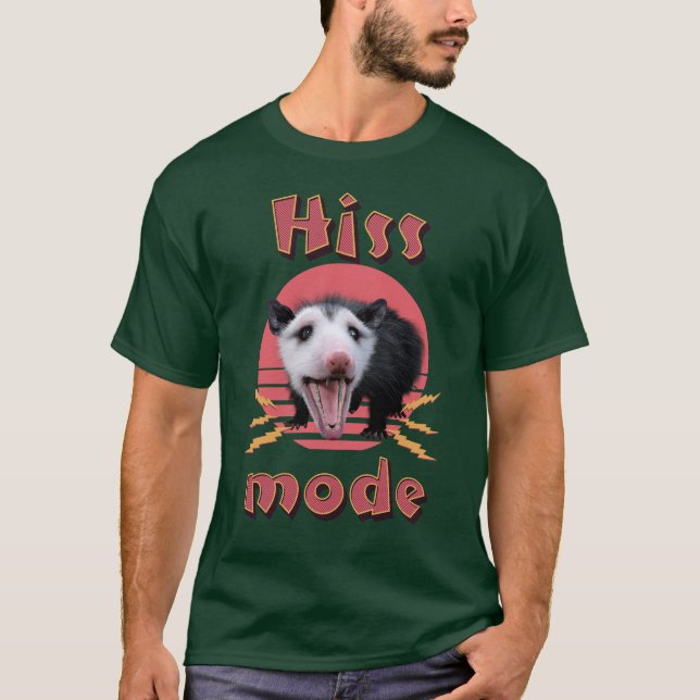 Camiseta Modo de Sibilo Possum Divertido Animal Caótico (Frente)