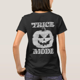 Camiseta Modo de truque Visão turva Pumpkin frente e verso