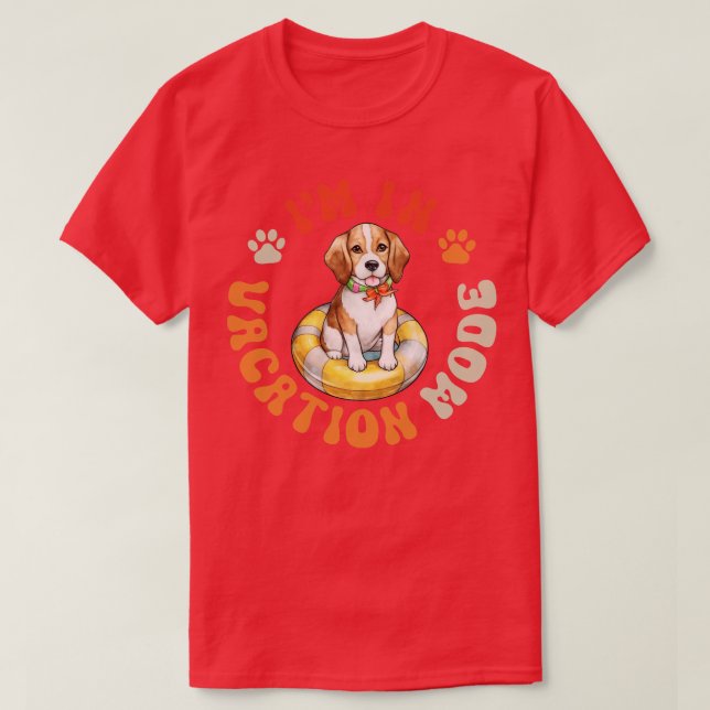 Camiseta Modo de Vacinação do Cão-Beagle (Frente do Design)