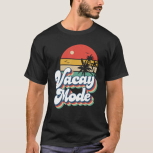 Camiseta Modo de Vacinação Primo Férias Praia da Família de