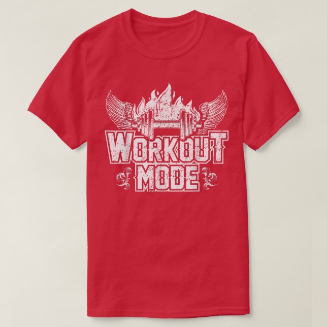 Camiseta Modo de Workout Motivação Ajustado de Gym de Const (Frente do Design)