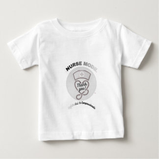 Camiseta Modo Enfermeira Obrigado Coração Desenho Estetoscó