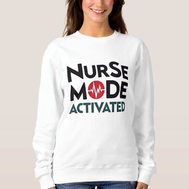 Camiseta Modo Enfermeiro Ativado Engraçado (Frente)