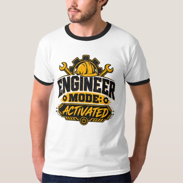 Camiseta Modo Engenheiro Ativado | Humor de Engenharia (Frente)