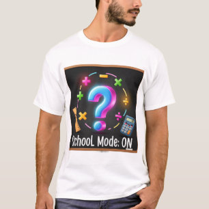Camiseta Modo Escola Ativado – Design Divertido de Quadro N